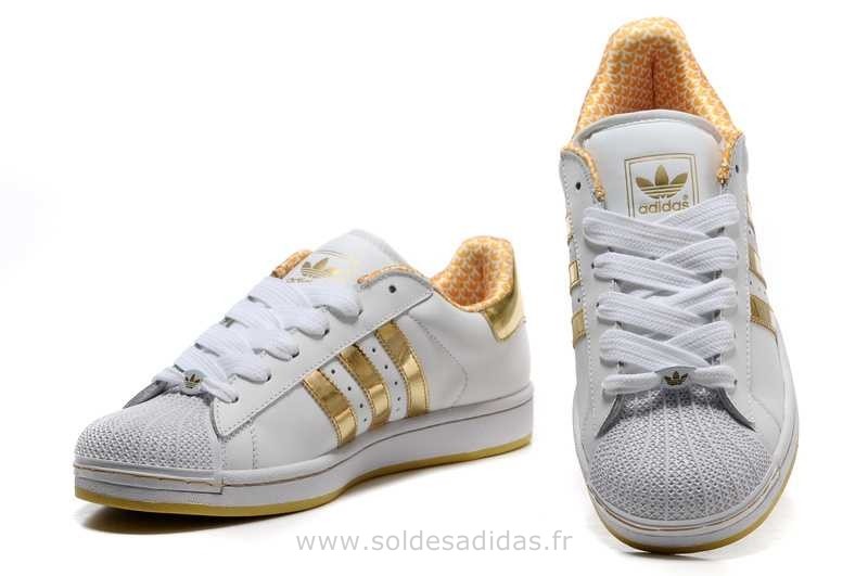 adidas superstar femme blanche or